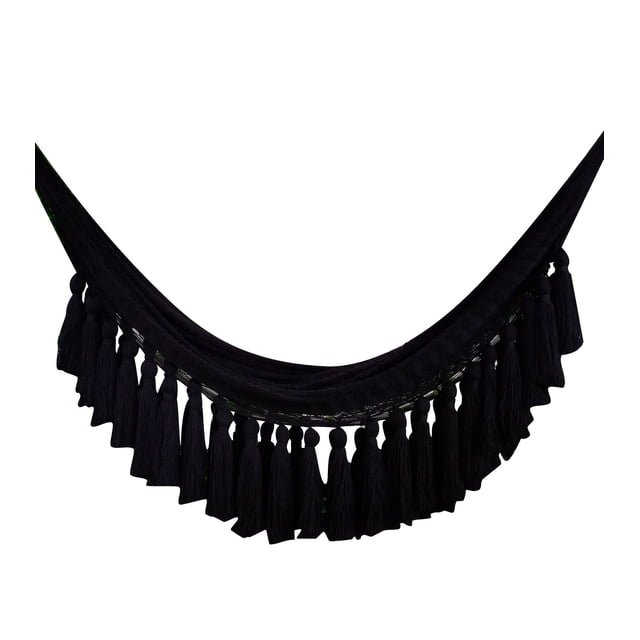 Hamaca Oasis Glam con Motas Negra Estándar
