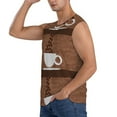 thumbnail image 3 of Picia Coffee Cafe Cup mens Cotton Tank Undershirts , Moisture-wicking Ribbed Tanks, Lightweight Cotton Tank Undershirts-Medium, 3 of 8