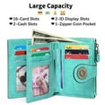 Sendefn Small Women Wallet Genuine Leather Bifold Purse RFID Blocking
