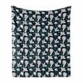 thumbnail image 1 of Magnolia Soft Flannel Fleece Throw Blanket, Japanese Sakura on Blue Shade Background Spring Season Pattern, Cozy Plush for Indoor and Outdoor Use, 60" x 80", Baby Pink Dark Blue, by Ambesonne, 1 of 6