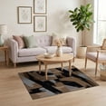 thumbnail image 3 of ODIKA Throw Tan Grey Geometric Scattered Contemporary Covering Beige Non-Slip Chair-Friendly for Home Office, Gaming Room, Under Desk, 3 of 7