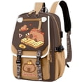 thumbnail image 1 of Jiibva Multi-Compartment Capybara Backpack Nylon Large Capacity Cartoon Capybara Bag Kawai Capybara Daypacks, 1 of 7