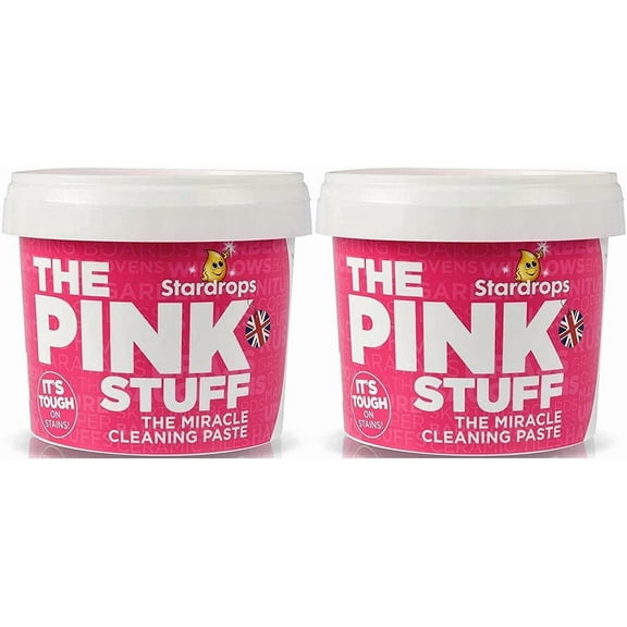 The Pink Stuff Miracle Cleaning Paste 2 pack, 500g Each – Natural Pink Paste Cleaner – All-Purpose Cleaner, Vegan