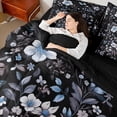 thumbnail image 4 of Castle Fairy Chic Floral Flowers Bedding Comforter Set 7-Piece for Female Men Women,Flying Butterfly King Bedding Sets,Retro Vintage Aesthetic Ultra Soft Bed Sheets,Ultra Soft Home Decor,Reversible, 4 of 8
