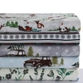 thumbnail image 2 of Cozy Flannel Novelty and Holiday Printed Extra Deep Pocket Sheet Set, 2 of 3