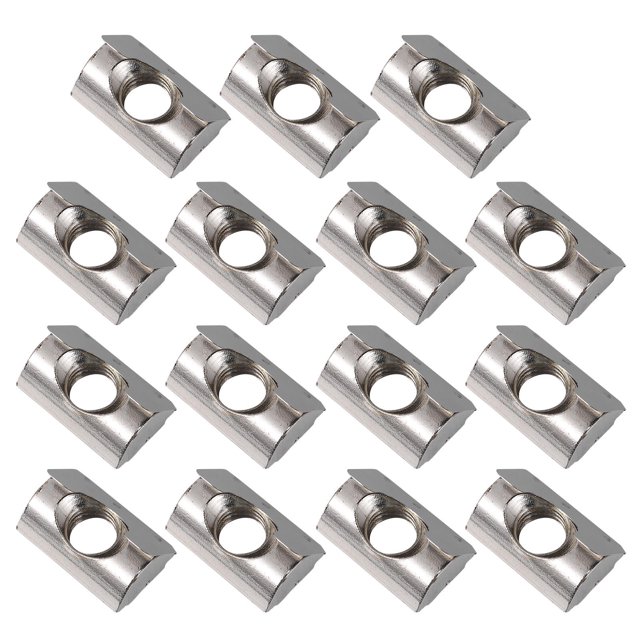 OULII 15Pcs Flange Nuts Nut Block Silver Carbon Steel for CNC Cutting Machines