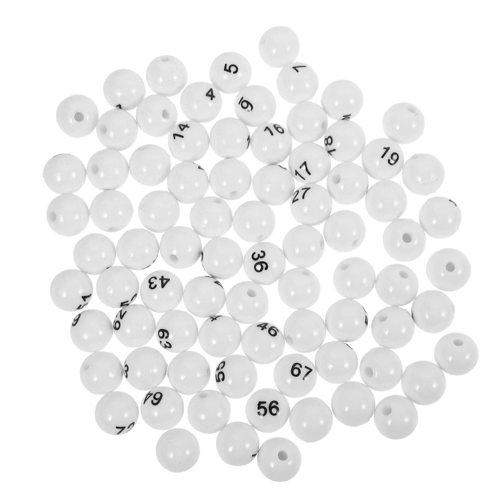 Kisangel Lot de 75 balles en plastique numérotées pour jeux de fête, événements et dessins. Légères et faciles à utiliser