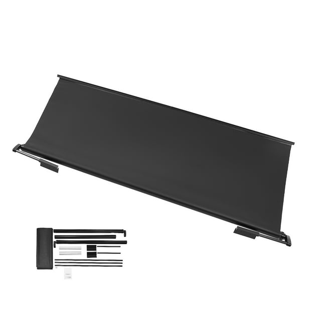 KFFKFF Remplacement de Tissu pour Auvent de Camping, 1 Pouces à 7 Pieds, Auvent Coulissant Durable et Résistant aux Intempéries avec Support, Auvent Coulissant Robuste en Acier Inoxydable, Adapté pour Véhicule Récréatif et Véhicule Récréatif (Noir)
