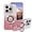 Pink, variant on Compatible with Tecno Spark 20 Pro Case Silicone with Ring Holder, Plating Tecno Spark 20 Pro Phone Case Glitter Transparent Double Layer Detachable Soft TPU Shockproof Protective Slim Cover (Black)