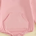 thumbnail image 4 of mgoYE Baby Boys Girls Bubble Romper Solid Jumpsuit Hoodie Fall Winter Clothes with Pockets(Pink,12-18 Months), 4 of 4