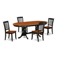 thumbnail image 5 of East West Furniture Dining Room Set Black & Cherry, PLDA5-BCH-W, 5 of 7