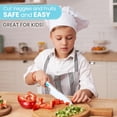thumbnail image 5 of LibMal Zulay 3-Piece Kids Knife Set for Real Cooking & Baking - Toddler Knives for Cutting Fruits, Veggies, & Cake - Children’s Montessori Knife with Serrated Edges - Safe & Fun Lettuce Knife (Blue), 5 of 8