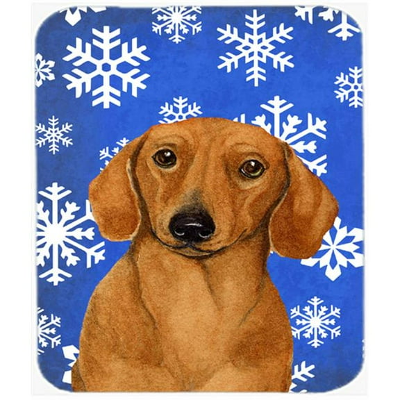 Carolines Treasures  Dachshund Winter Snowflakes Holiday Mouse Pad