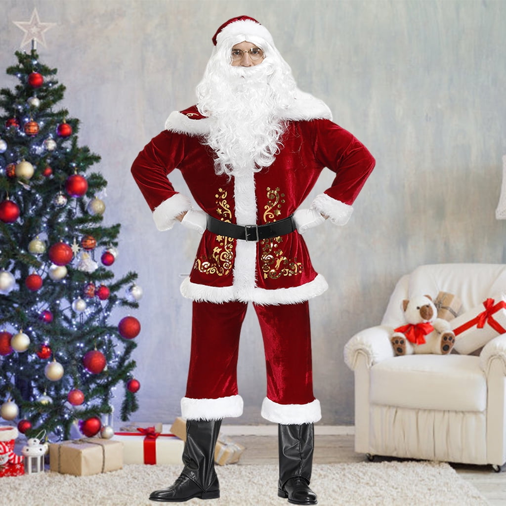Disfraz de Navidad Papá Noel para hombre Sunnimix 4xl Traje de