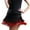 Red@GC@, variant on CONZONE Carnival Womens Tassel Skirt Patchwork Color Elastic Waist Dance Mini Skirts for Funny Festival Stage Performance