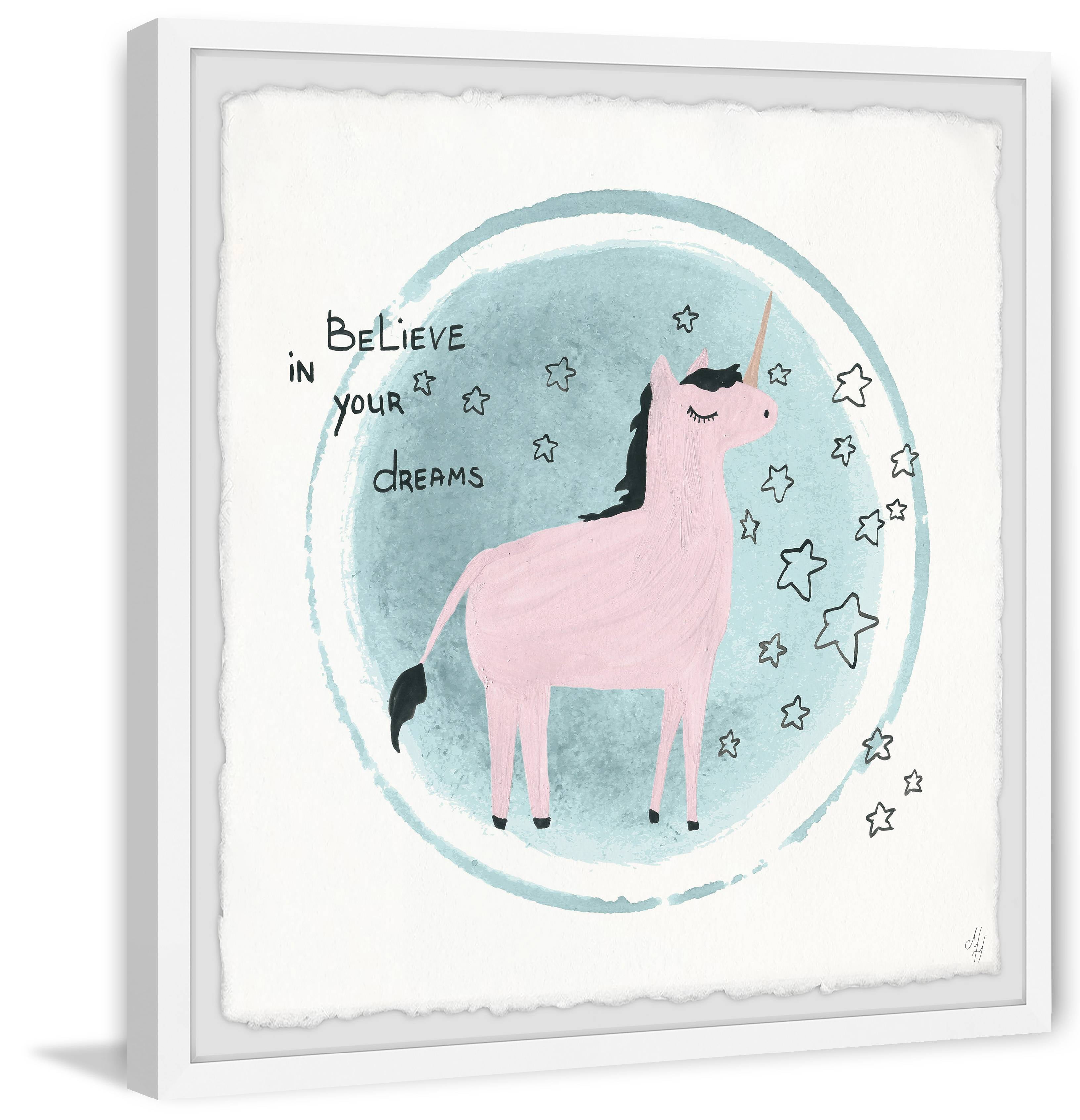 Marmont Hill Unicorn Crystal Ball Framed Wall Art, 24.00" x 1.50"
