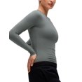 thumbnail image 3 of CRZ YOGA Softembrace Long Sleeve Shirts for Women Casual Tops Soft Basic T-Shirts, 3 of 6