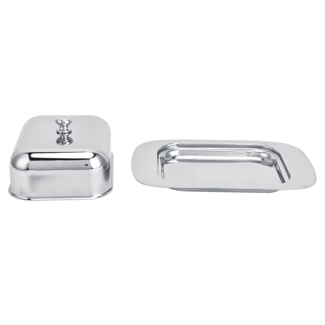 Caja de mantequilla ANGGREK de Acero inoxidable con tapa 19x12,3 cm
