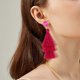 thumbnail image 4 of Rose Red Geométrica Versátil Estilo de vacaciones Pendientes de verano para las mujeres, 4 of 4