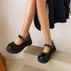 thumbnail image 4 of Zapatos de estudiante de punta redonda y baja con plataforma de tacón medio gótico punk para mujer Wmkox8yii  shkj675, 4 of 9