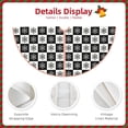 thumbnail image 3 of Daiia Checkerboard With Snowflake 1 Drawing Merry Christmas Tree Skirt , Xmas Large Lace-up Tree Skirt, Santa Snowflakes Rustic Home Decorations New Year Party Farmhouse Decor-48", 3 of 6