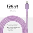 thumbnail image 4 of Liquipel Powertek Pastel Velvet USB-A to Lightning - Purple, 4 of 7