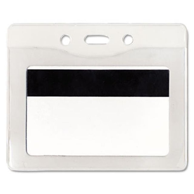 Security ID Badge Holder Horizontal 3 .88w x 2 .63h Clear 50-Box