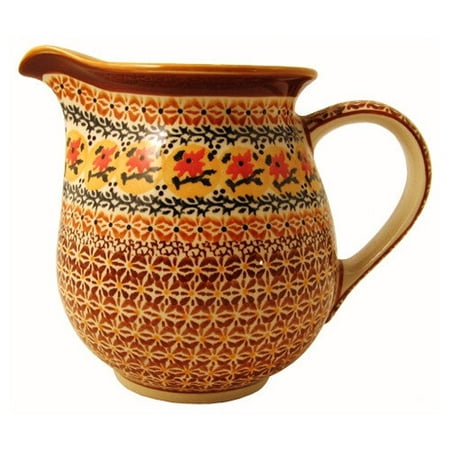 Euroquest Imports Polish Pottery 56 oz Pitcher - Pattern DU70