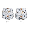 thumbnail image 3 of Fuzoiu Cartoon Planets Print Women's Athletic Shorts, Double-Layer Running Shorts with Pocket,Women's Workout Shorts for Yoga, Gym, and Workouts-XX-Large, 3 of 7