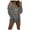 Gray, variant on Lindreshi Sports Bras for Women 3PC Fashion Woman Round Neck Solid Long Sleeve Blouse +Vest+Loose Pants Coat Sets