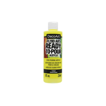 UPC: 0766218117854 | Deco Art DFA-07 Lemon Fluid Art Ready To Pour Acrylic Paint
