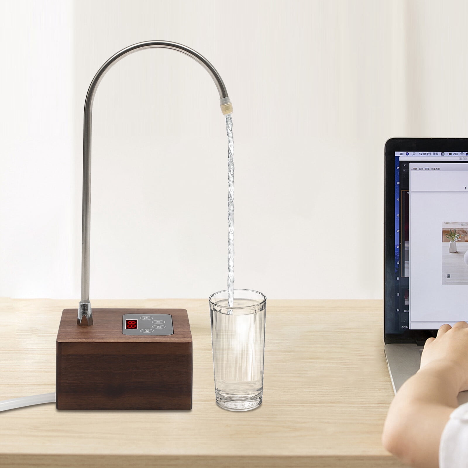 Drinking Water Pump, Water Dispenser, Water Bottle Pump, Rechargeable Electric Pump, Tabletop Auto Dispensing, 360° Rotating Faucet, Leak Prevention, Dust Cover, Easy Installation, Portable