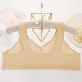 thumbnail image 4 of Stylish SMihono Evybliss Bras for Seniors Front Closure Wireless Push Up Bras Everyday Wirefree Comfortable Sleep Bra Khaki 42/95, 4 of 6