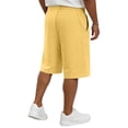 thumbnail image 4 of VV AVEORS Baggy Sweat Shorts Men Wide Leg, Cotton Gym Shorts Long Below Knee With Pocket, Oversized Loose Y2K Casual Athletic Yellow 3XL, 4 of 7