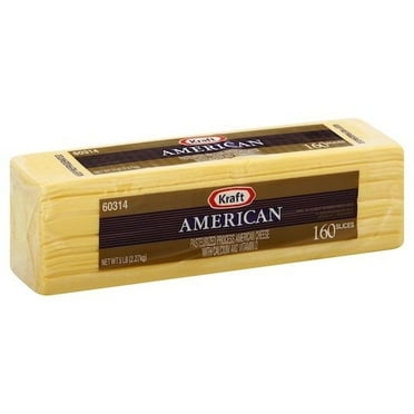 Kraft Processed American Cheese Pullman Loaf, 4 Count, 5 lbs