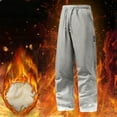 thumbnail image 6 of PiGOGI Men's Sherpa Lined Jogger Pants Thick Warm Winter Sweatpants for Casual Lounge Wear Elastic Waist Comfortable Cozy thermal Pants Gray XL, 6 of 6