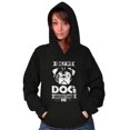 thumbnail image 4 of Only My Dog Understands Me Pet Lover Unisex Plus Fleece Graphic Hoodie Brisco Brands 2X, 4 of 5