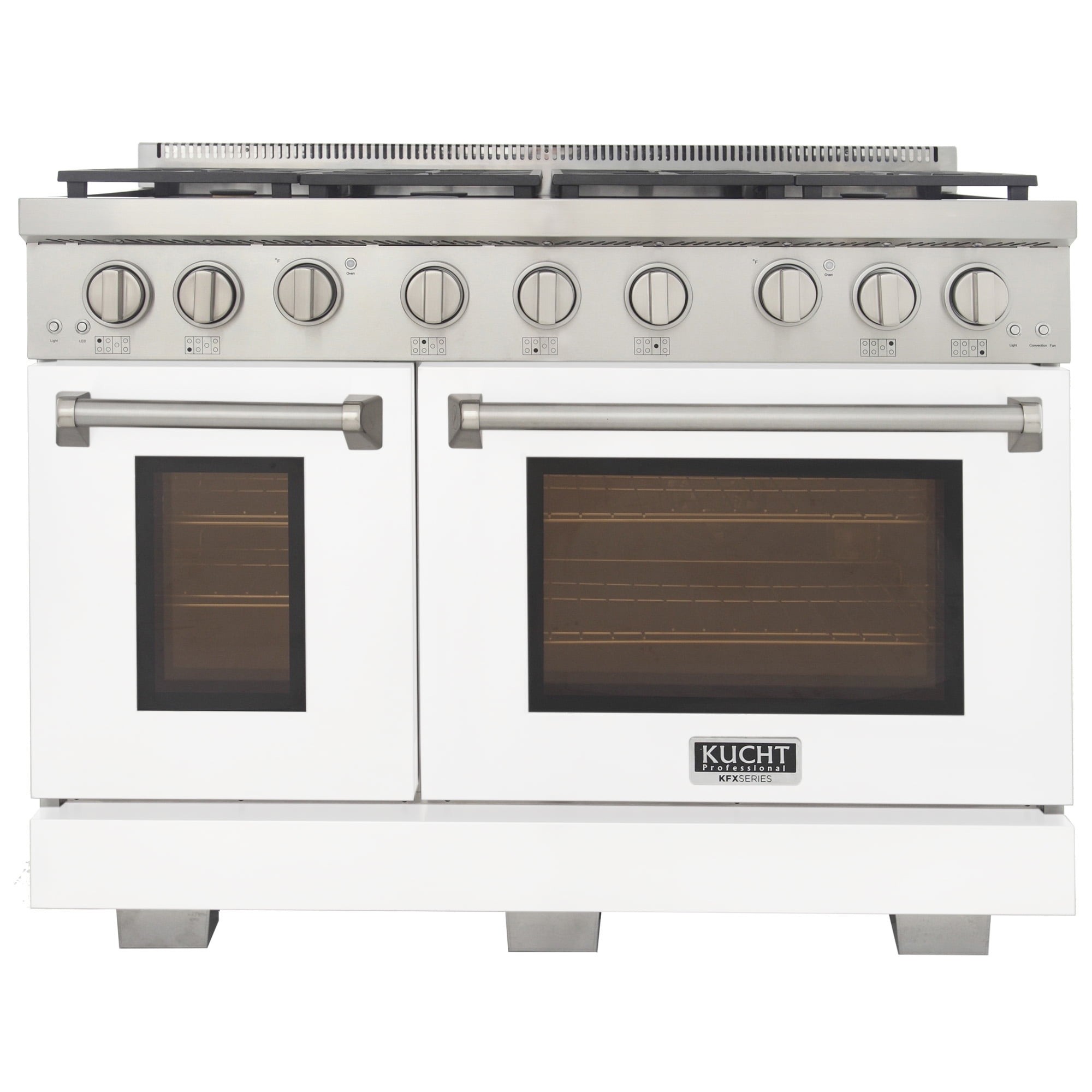 Professional 48-in Propane Gas Range in White with True Simmer Burners
