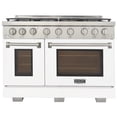 thumbnail image 5 of Professional 48-in Propane Gas Range in White with True Simmer Burners, 5 of 13