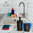 thumbnail image 4 of Autumn Alley Farmhouse Black Sponge Holder for Countertops – Embossed 'Scrub' Label – Farmhouse Kitchen Decor, 4 of 9