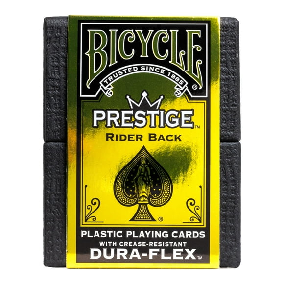Bicycle Prestige Waterproof Plastic Playing Cards Black Playing Cards 100% Plastic 1 Deck