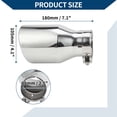 thumbnail image 5 of Unique Bargains 1 Set Double Wall Slant Exhaust Tip 2.5" Inlet 4.1" Outlet Silver Tone, 5 of 8