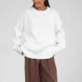 thumbnail image 6 of Timegrad Sweaters for Women Oversized Long Sleeve Pullover Tops Loose Comfy Crewneck Blouses Fall Winter, 6 of 9