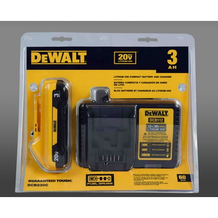 DeWalt DCB230C 20V 3.0Ah Lithium-Ion Battery & Charger Combo Pack