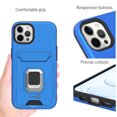 thumbnail image 4 of CoverON For Apple iPhone 13 Pro Max Case, KickStand Ring Credit Card slot Rugged Phone Cover Magnetic holder, Blue, 4 of 10