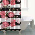 thumbnail image 4 of Waterproof Beautiful Colorful Floral Shower Curtain 72x72 Inch Boho Style Polyester Unique Shower Curtain for Bathroom Hotel Home Decor with 12 Plastic Hooks, 4 of 5