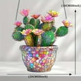 thumbnail image 3 of Colgante de pared acrílico con forma de cactus | Colgante plano 2D con cadena para decoración de hogar, oficina y tienda | Arte botánico moderno para regalo de inauguración de la casa o cumpleaños, 3 of 6