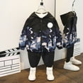thumbnail image 2 of FINALGANG Boys Coat Fall Winter Kids Camouflage Patchwork Hooded Jacket Long Sleeve Relaxed Fit Coat For Daily Outdoor Play Activities Lovely Outerwear, 2 of 7