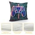 thumbnail image 4 of JEUXUS Gamer Throw Pillow Case, Pillow Cover Video Game Neon Sign Square Case Decorative Cushion Home Sofa Chair Car for Boys Bedroom Playroom (Retro Game Neon), 4 of 5