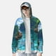 thumbnail image 2 of Balery Tropical Paradise Window View Sudadera ligera de manga larga con capucha y protección solar UPF 50+ para hombre y mujer, ideal para pesca y running-Medium, 2 of 7